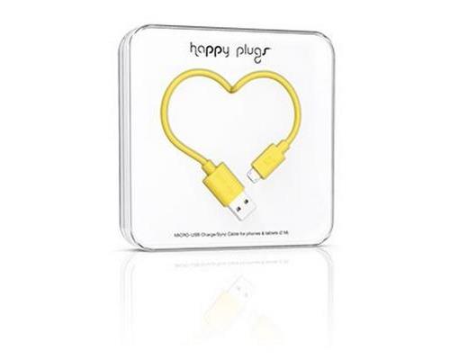 HAPPY PLUGS MICRO USB CABLE YELLOW 2M