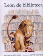 León de biblioteca