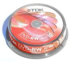 TDK Spindle 10 DVD-RW 8 CM