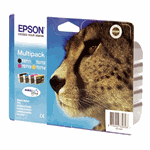Epson T0715 Pack Tintas tricolor + negro