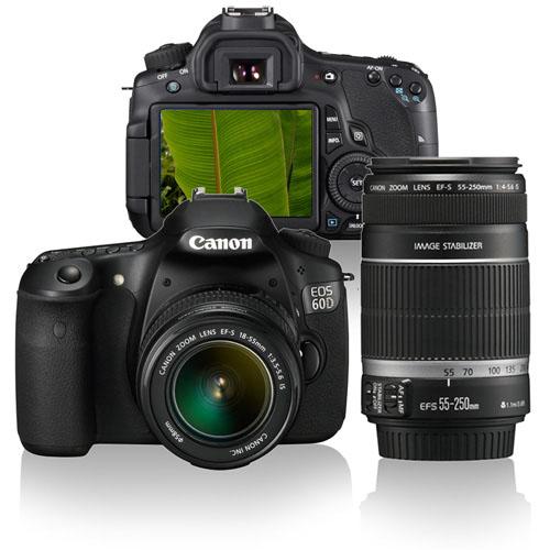 Canon 60D + 18-55IS+ 55-250ISI Kit Cámara Réflex Digital - Cámaras Fotos  Réflex - Compra al mejor precio | Fnac