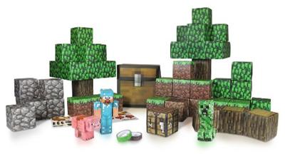 Juego Minecraft Papercraft Overworld Deluxe Set (90pzs
