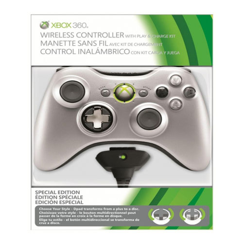 Mando Oficial Inalámbrico Plata Nueva Edición + Kit Carga y Juega Plata Xbox  360 - Consola - Los mejores precios | Fnac