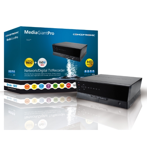 Conceptronic CM3GDP500 MediaGiant DVB-T Tuner + Powerline 500 GB Disco duro multimedia con TDT sobremesa PC - Disco duro multimedia - Fnac