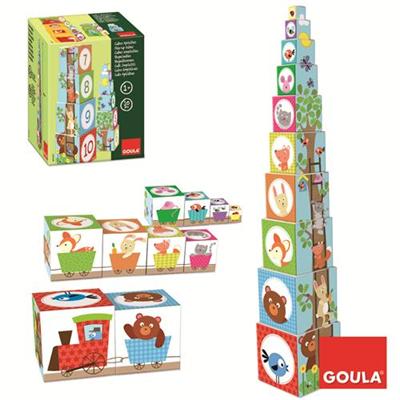 Cubos apilables bosque