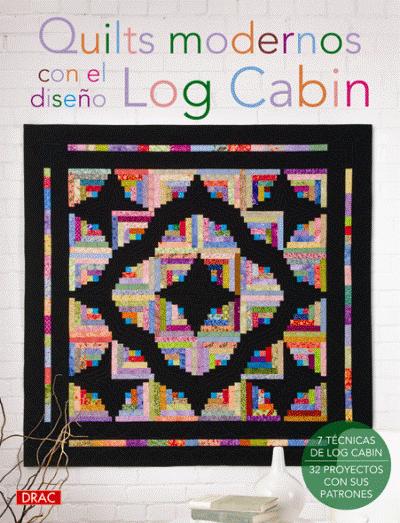 Quilts modernos con el diseño Log Cabin