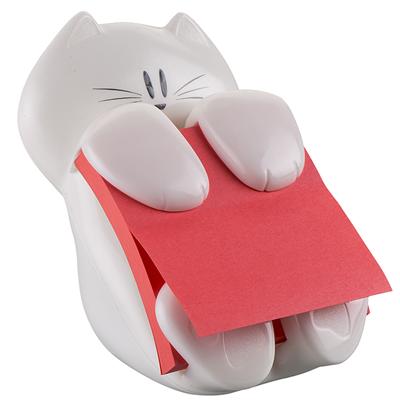 Post-it dispensador Gato + 1 bloc Z-notas Super Sticky