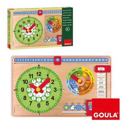 Reloj Calendario Escolar Castellano