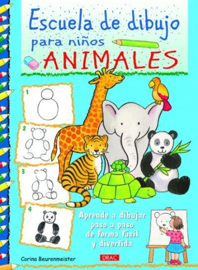 Escuela De Dibujo para niños. animales libro aprender paso forma y divertida