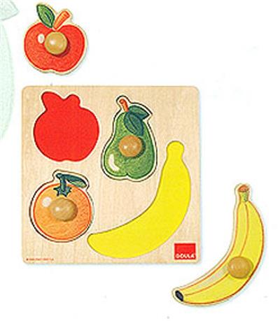 Puzzle encajable de madera Frutas 4 piezas 5 en libros Fnac