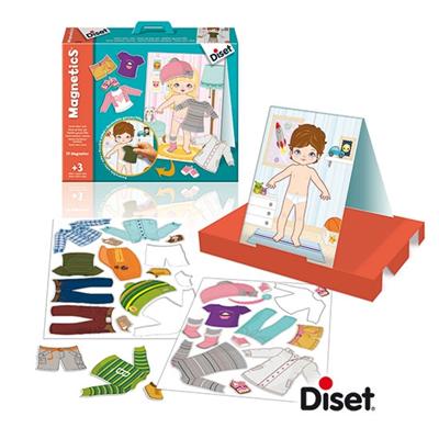 Juguete Educativo Jumbo dress up girl boy diset magnetics vestir niñoniña juego con piezas partir de 3 años