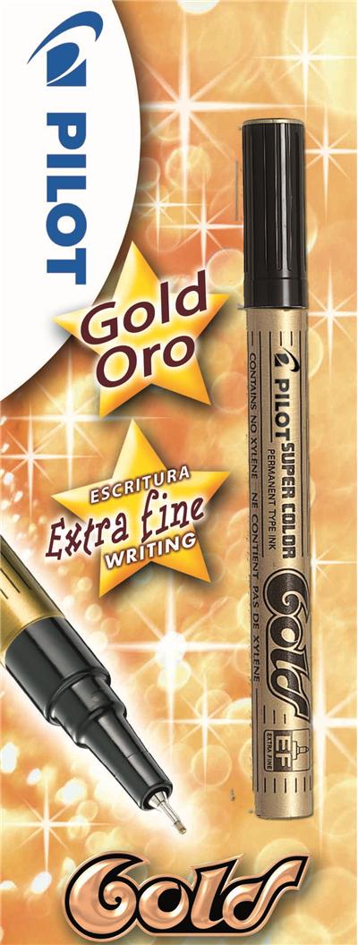 Rotulador marcador permanente punta fina. Color oro - Fieltro - Los mejores  precios