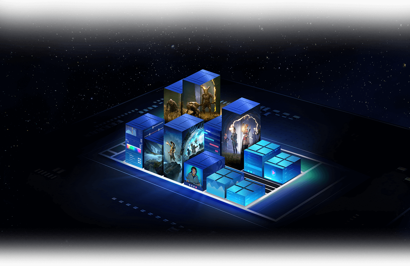 gráfica p-core e-core