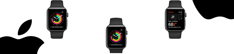 Apple Watch S3 38mm GPS Caja de aluminio en gris espacial y correa  deportiva Negro - Reloj conectado - Comprar al mejor precio | Fnac