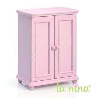 La Nina Armoire En Bois Pour Poupee Sofia Fleurs Roses