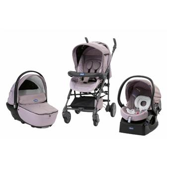 poussette chicco trio rose