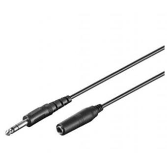 Câble Jack 6.35 Mm Stéréo Mâle-Mâle - 2 Mètres - Métal, Noir - Haute Qualité Pour Guitare, Audio, Instruments