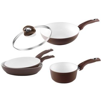 Bialetti - Set de 5 pièces Céramic Brown Induction Y0CWSET001 - 1