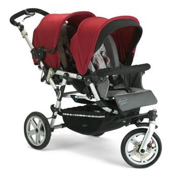 poussette double powertwin 3 roues