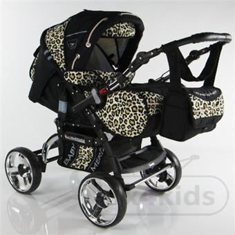 poussette leopard beige