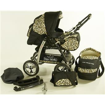 poussette leopard beige