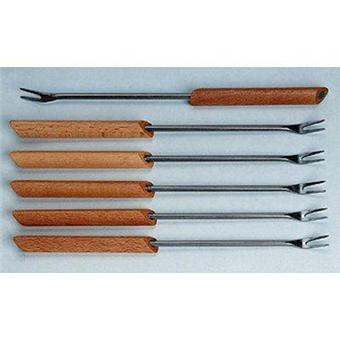 Le Creuset Fourchettes A Fondue Manche En Bois Fondue Achat Prix Fnac