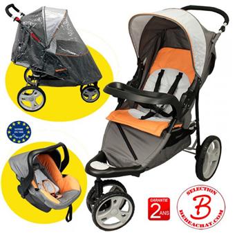 combiné poussette 3 roues