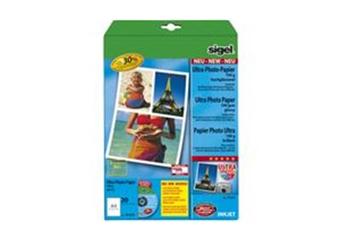 Papier Photo SIGEL Ip715 A4 - 170g/m², 100 Feuilles, Ultra Brillant, Pour Imprimantes Jet D'encre