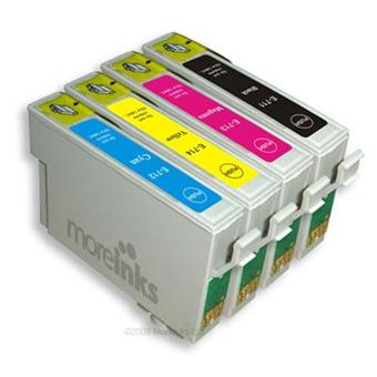 MoreInks - 4 Cartouches d'encre Compatibles cyan / magenta / jaune / noir  pour imprimante Epson Stylus SX218 - Cartouche d'encre - Achat & prix | fnac