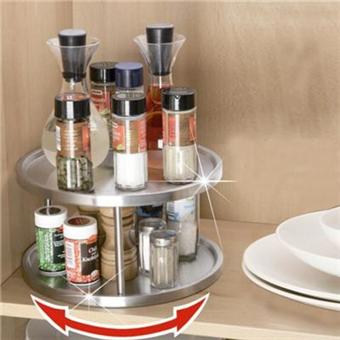 Carrousel De Cuisine Plateau Tournant 2 Niveaux Accessoire De