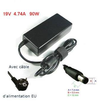 Lot De 50 Chargeurs Secteur HP 19V 4.74A 90W - Grosse Fiche 7.4x5.0mm - Lite-am