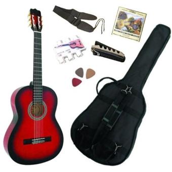 rouge Pack Guitare Classique 4/4 Avec 5 Accessoires ~ Neuve & Garantie 