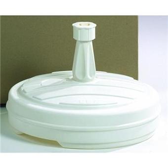 Pied De Parasol URBNLIVING - 14L, 18L Ou 20L - Plastique Blanc Résistant, Remplissage Eau/sable - Pour Terrasse - 9