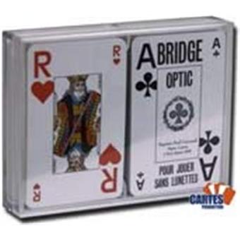 Coffret 2 Jeux De 52 Cartes Bridge Optic Bleu Et Rouge Jeu De Cartes Achat Prix Fnac
