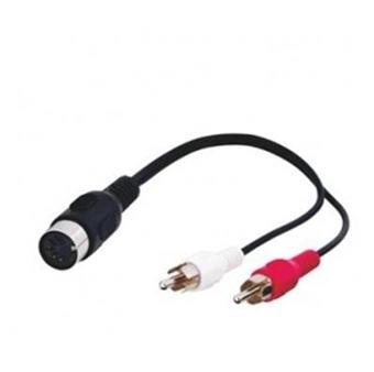 Câble adaptateur audio DIN femelle vers 2 RCA mâle, 5 broches, médailles,  haute qualité, 2019