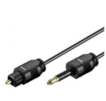 Cable Optique numérique SPDIF vers Optique 3,5 - 1m - Toslink