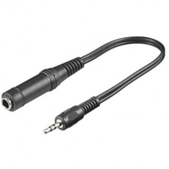 CABLE ADAPTATEUR JACK 6.35mm² ST FEMELLE vers JACK 3.5mm² MALE STEREO 0.20m