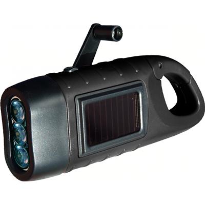 Seahorse - Lampe solaire et dynamo 3 LED avec mousqueton - Power Plus