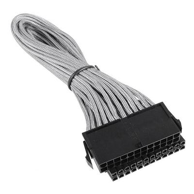 Extension d'alimentation gainée - ATX 24 broches - 30 cm (coloris argent)