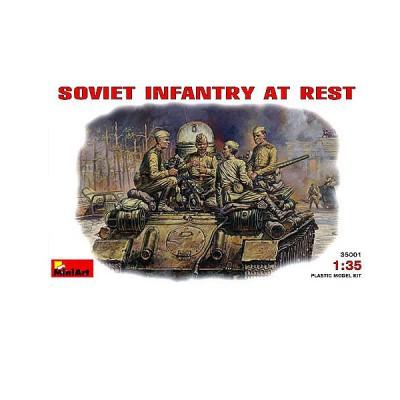 Mini Art - Figurines 2ème Guerre Mondiale : Infanterie Soviétique au repos 1943-1945