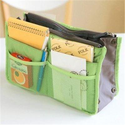 Pochette de rangement tablettes et accessoires pour grand sac à main - Couleur verte