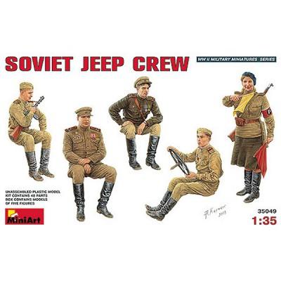 Mini Art - Figurines 2ème Guerre Mondiale : Equipage de Jeep soviétique 1944
