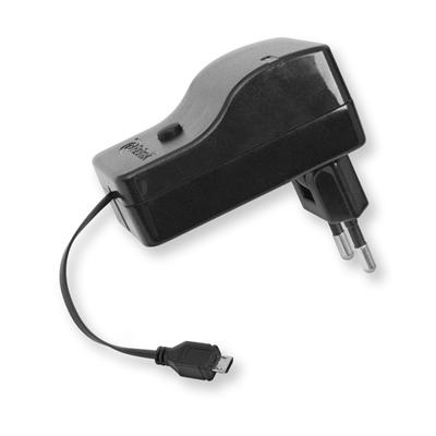 Chargeur secteur Micro USB rétractable avec enrouleur intégré pour Tablettes et eReadersLongueur: 0.98m