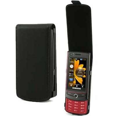 Etui Slim cuir noir Samsung S5200