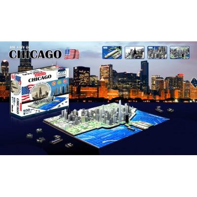 Diset - Puzzle 4D Cityscape - 950 pièces : Chicago, USA