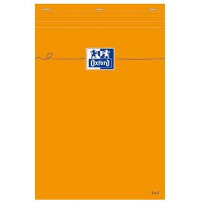 Oxford Bloc Bureau 21 x 32 quadrillé 5 x 5 80 pages - Bloc notes 80 pages quadrillées