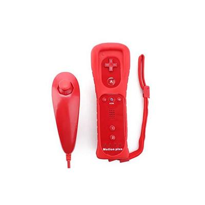 Wiimote Rouge - Nunchunk - Avec Motion Plus Intégré - Accessoire Pega