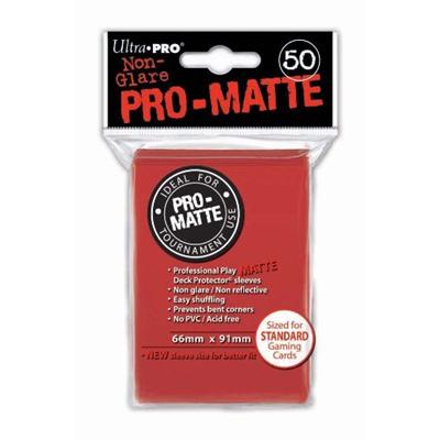 Ultra Pro - Pro Matte Red Sleeves deck Protector - Pack of 50 Ultra Pro Magic Pokemon mtg