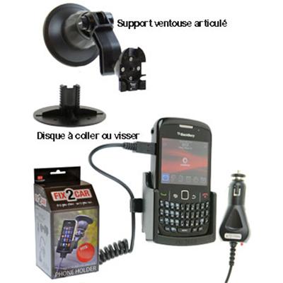 Fix2Car support actif (avec CAC) et ventouse pour BlackBerry Curve 8520