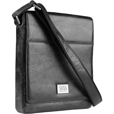Sena Cases Messenger Bag Black - Sac bandoulière cuir iPad /iPad 2 / Nouvel iPad